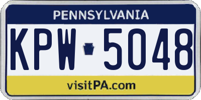 PA license plate KPW5048
