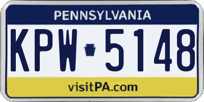 PA license plate KPW5148