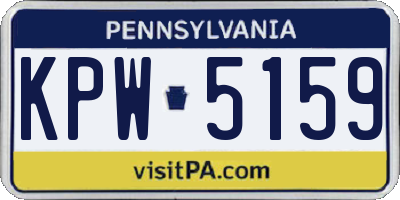 PA license plate KPW5159