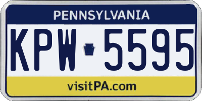 PA license plate KPW5595