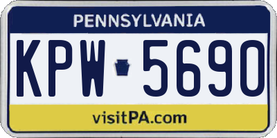 PA license plate KPW5690