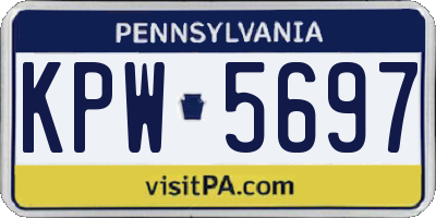 PA license plate KPW5697