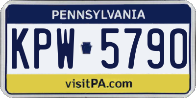 PA license plate KPW5790