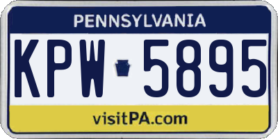 PA license plate KPW5895