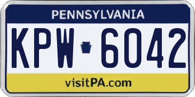 PA license plate KPW6042