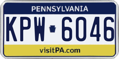 PA license plate KPW6046