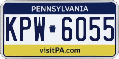 PA license plate KPW6055