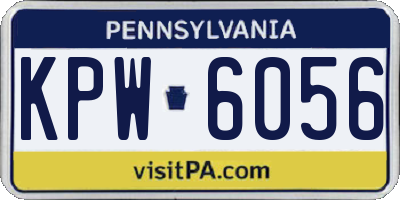 PA license plate KPW6056