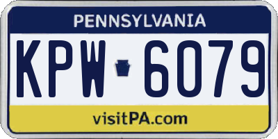PA license plate KPW6079