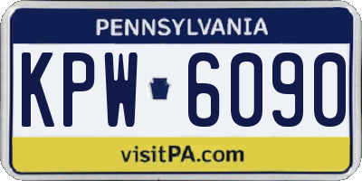 PA license plate KPW6090