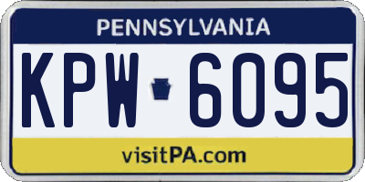 PA license plate KPW6095