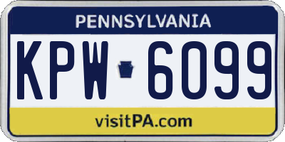 PA license plate KPW6099