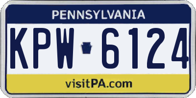 PA license plate KPW6124