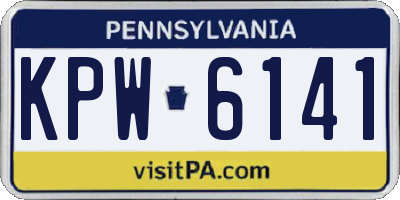 PA license plate KPW6141