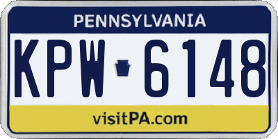 PA license plate KPW6148