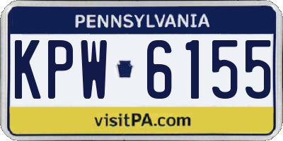 PA license plate KPW6155