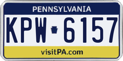 PA license plate KPW6157