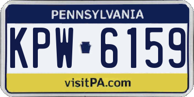 PA license plate KPW6159
