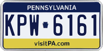 PA license plate KPW6161