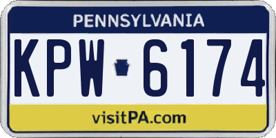 PA license plate KPW6174