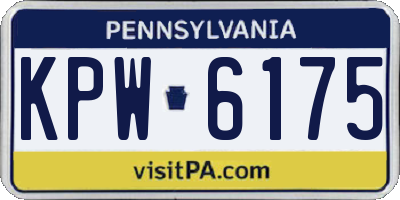 PA license plate KPW6175