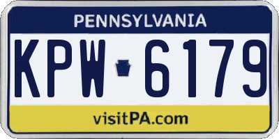 PA license plate KPW6179