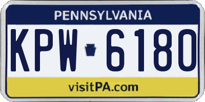 PA license plate KPW6180