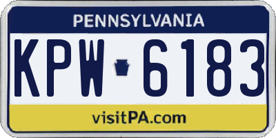 PA license plate KPW6183