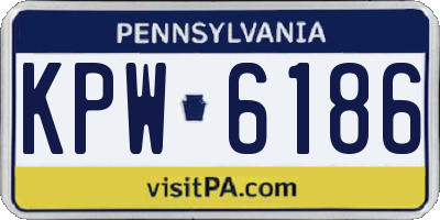 PA license plate KPW6186