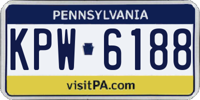 PA license plate KPW6188