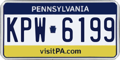 PA license plate KPW6199
