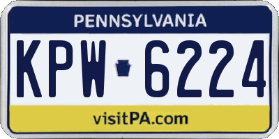 PA license plate KPW6224