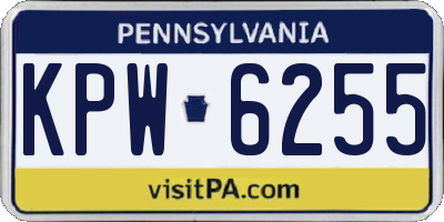 PA license plate KPW6255