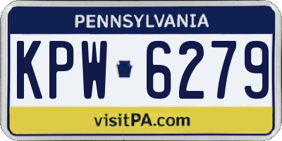 PA license plate KPW6279