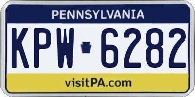 PA license plate KPW6282