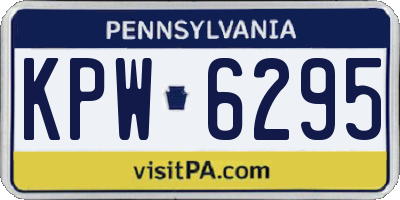 PA license plate KPW6295