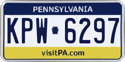 PA license plate KPW6297