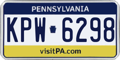 PA license plate KPW6298