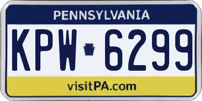 PA license plate KPW6299