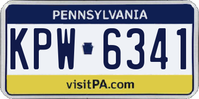 PA license plate KPW6341