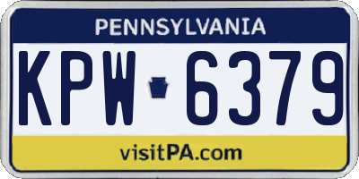 PA license plate KPW6379