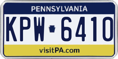 PA license plate KPW6410