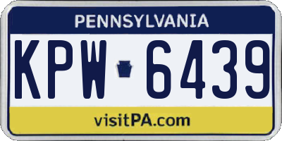 PA license plate KPW6439