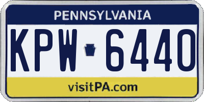 PA license plate KPW6440