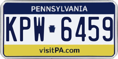 PA license plate KPW6459