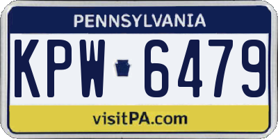 PA license plate KPW6479