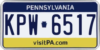 PA license plate KPW6517