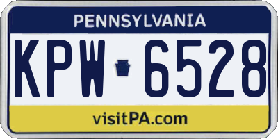 PA license plate KPW6528