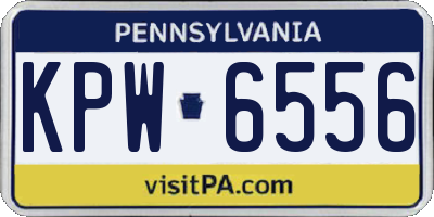 PA license plate KPW6556