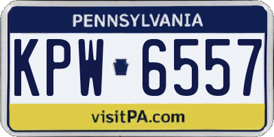 PA license plate KPW6557
